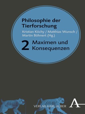 cover image of Philosophie der Tierforschung